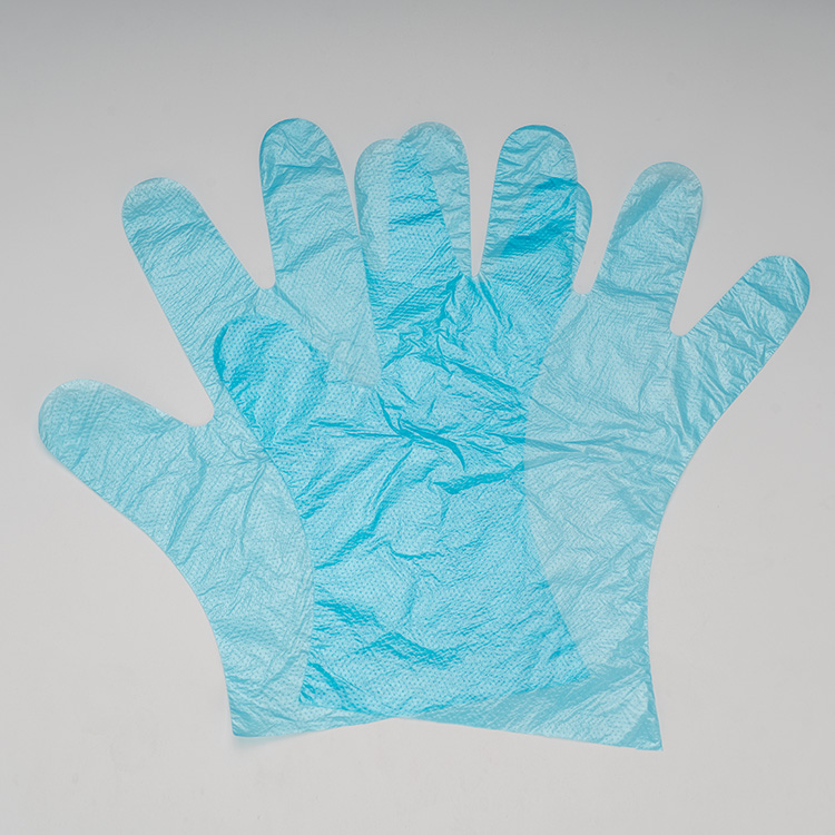 用於美容院的藍色可生物降解 Hdpe 手套